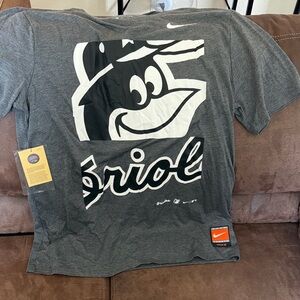 Nike Charcoal and White Orioles Tee